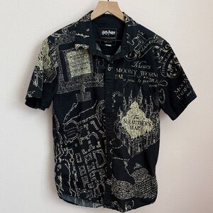 Harry Potter Marauders Map Button Up Officially Licensed Shirt